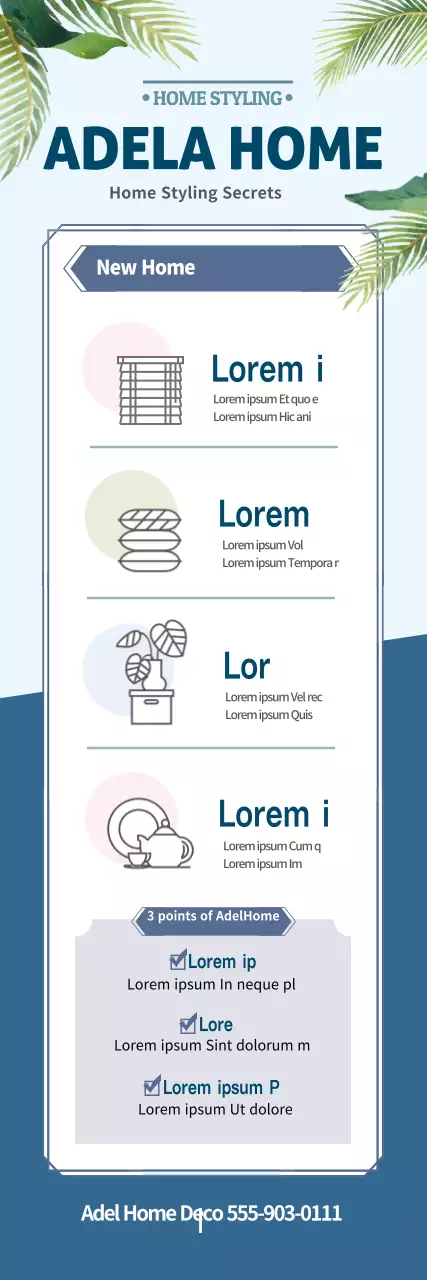 Banner de promoção Blue Clean Home