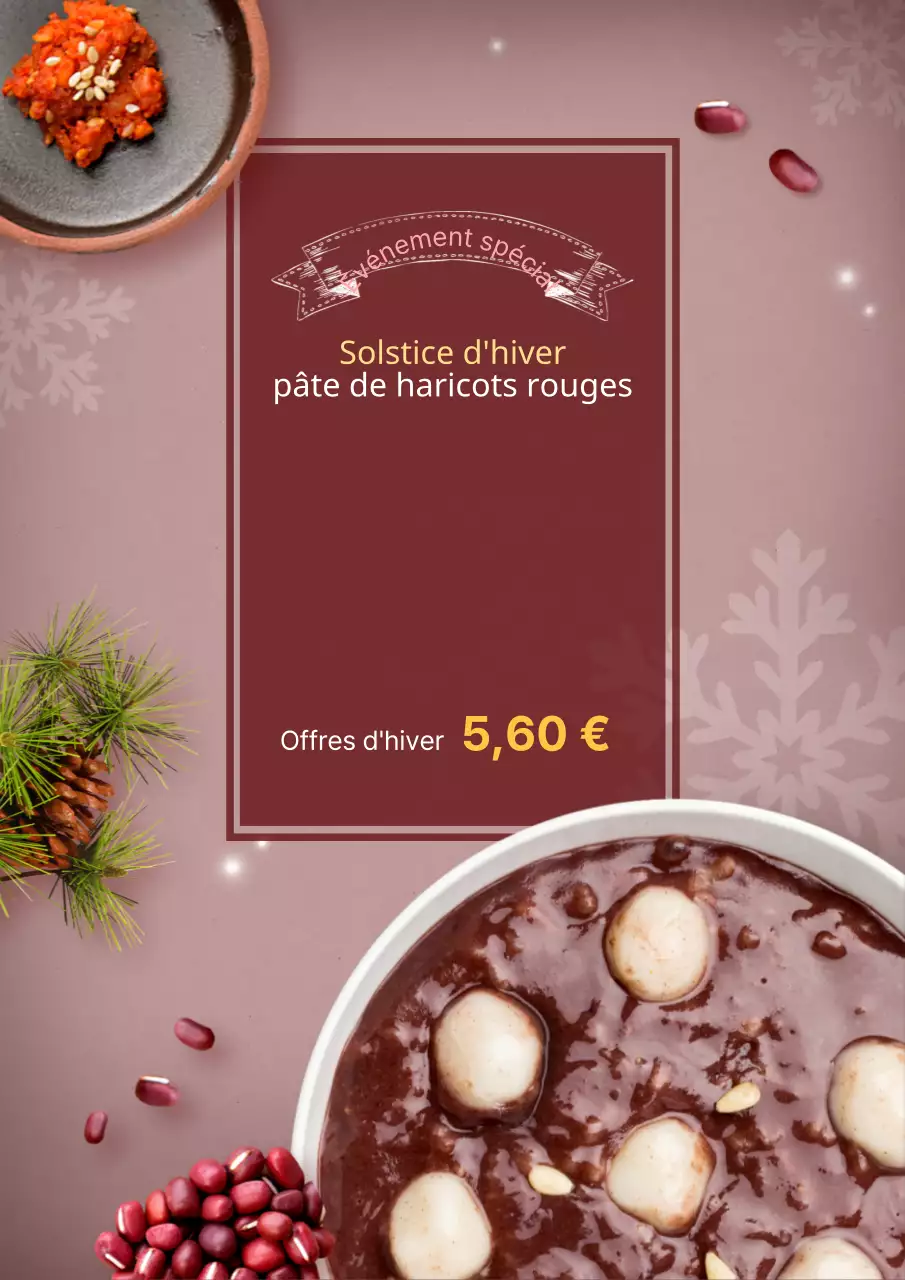 Le menu d'un salon de massage élégant