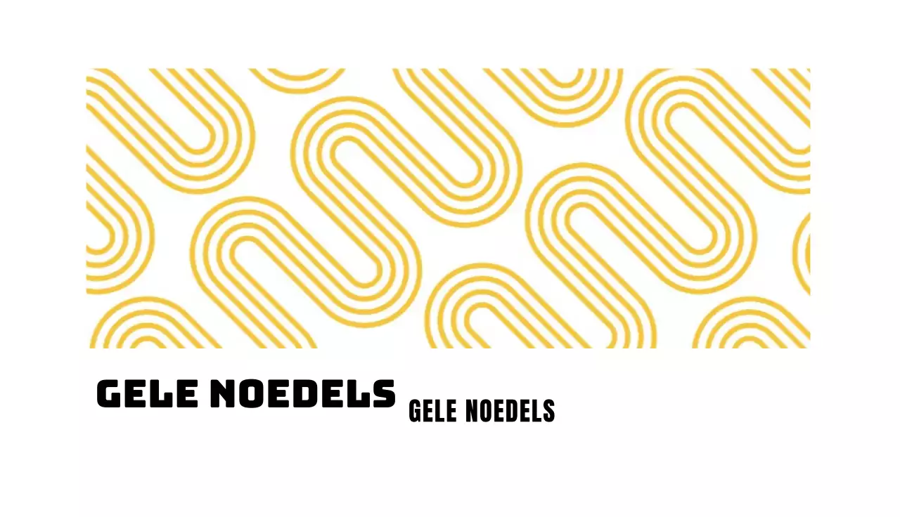 Geel traditioneel patroon catering visitekaartje