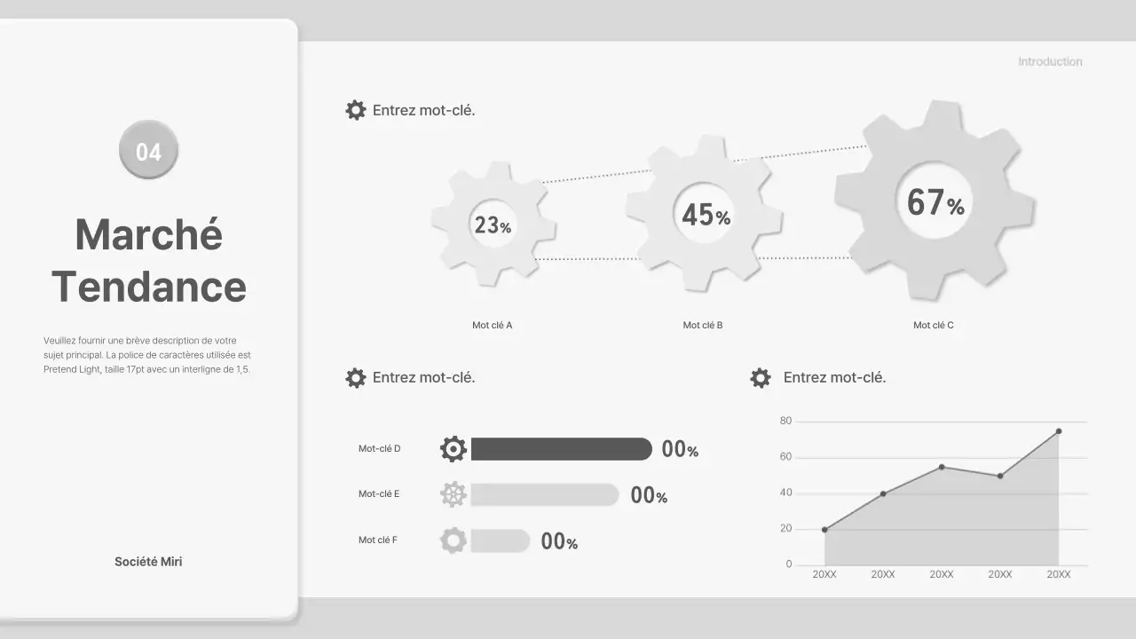 Proposition avec des éléments de rouage gris et tridimensionnels