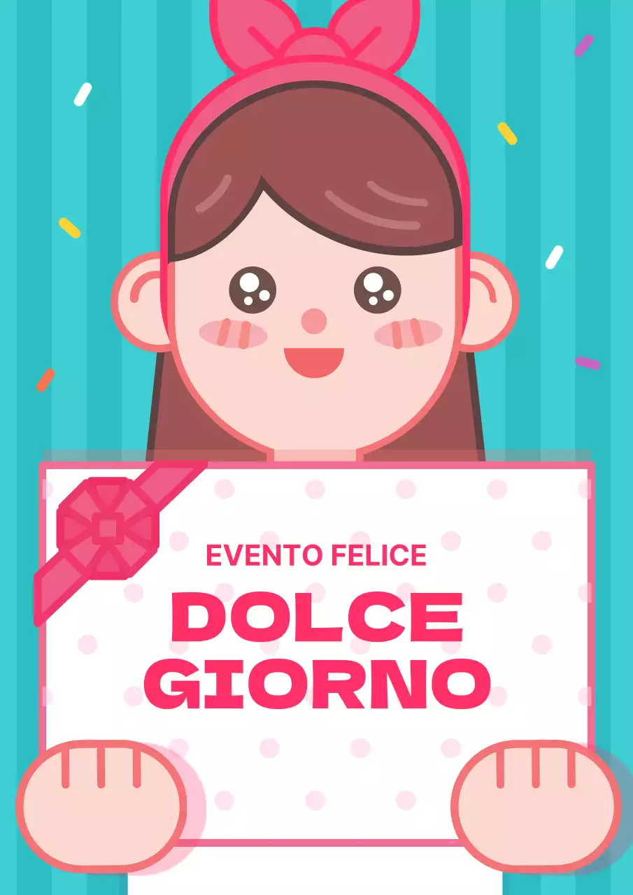 Simpatico volantino per eventi di San Valentino in rosa e azzurro