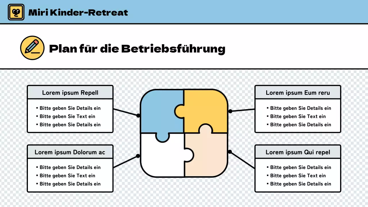 Kinder-Winterlager mit niedlichem Stil in Hellblau und Grün