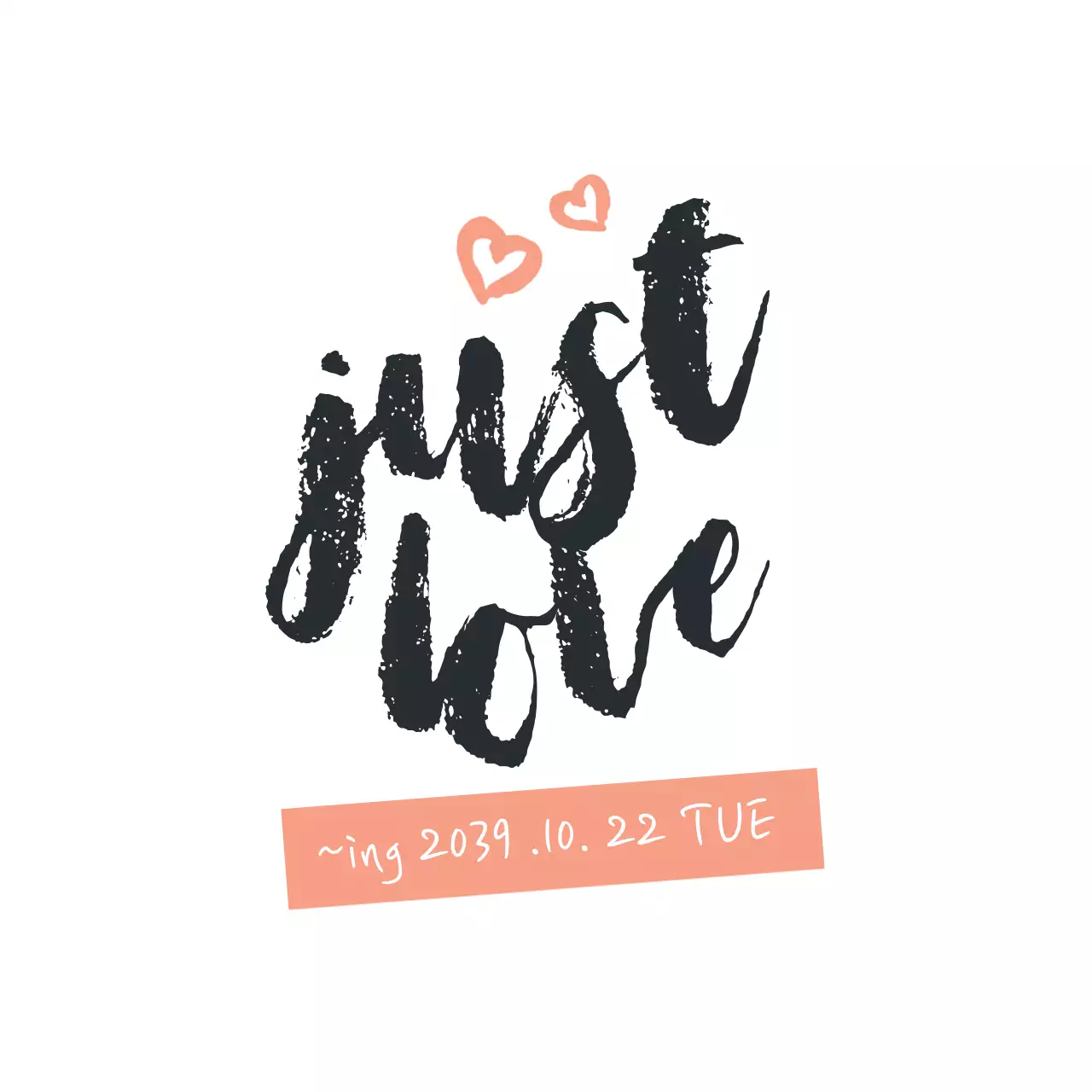 Black Minimal Love Announcement Banner