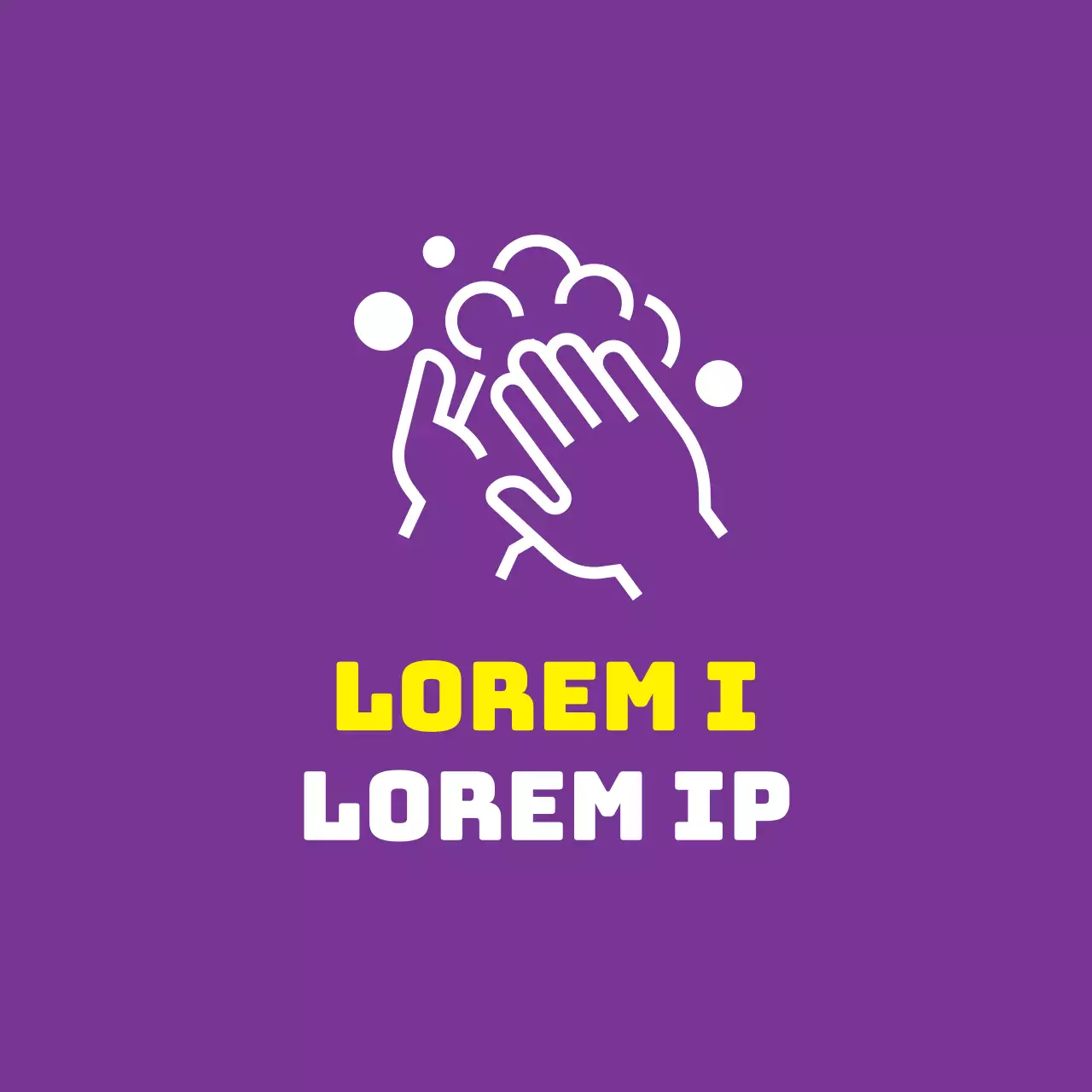 Paars Geel Illustratie Corona Preventie Handenwassen