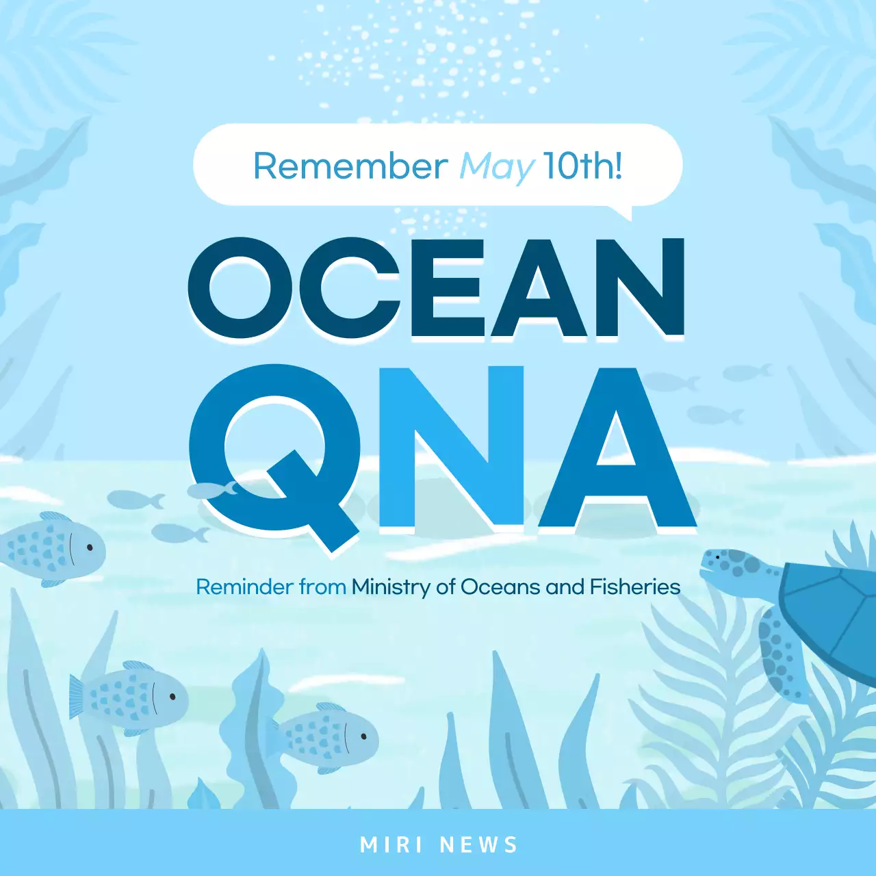 Blue Modern Ocean Announcement Instagram Carousel