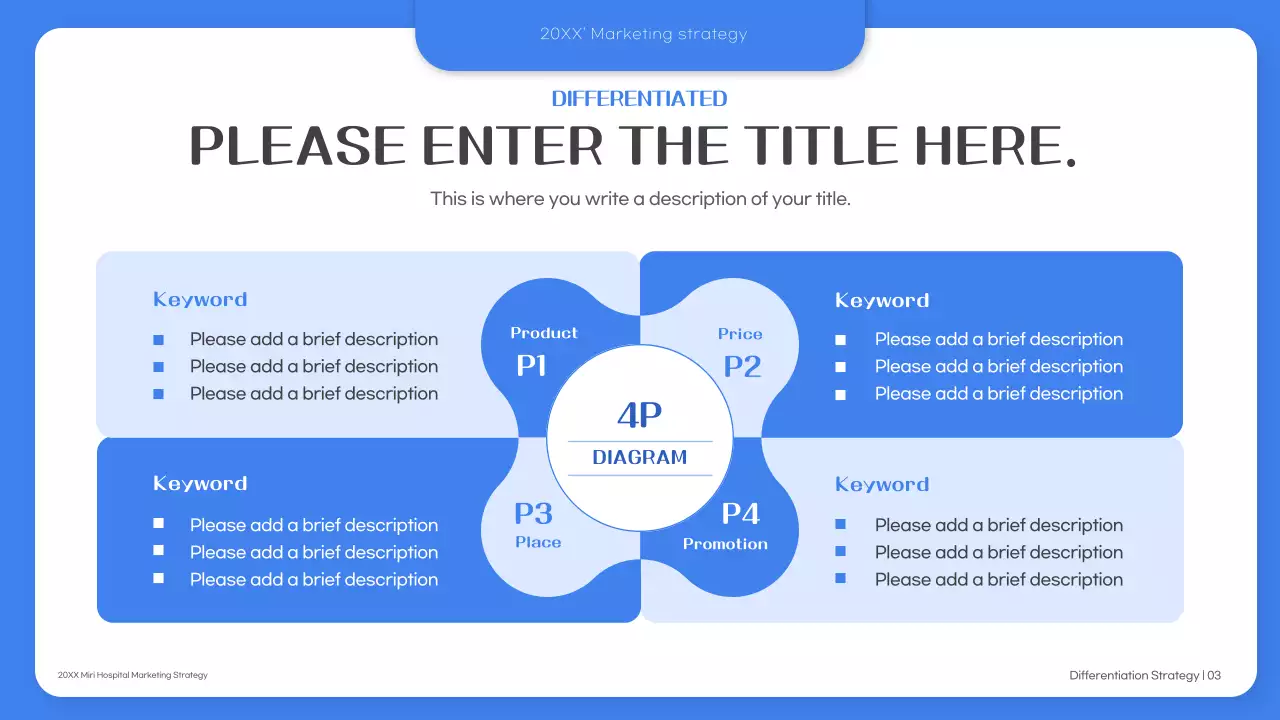 Bài thuyết trình về Kế hoạch tiếp thị bệnh viện chuyên nghiệp Blue