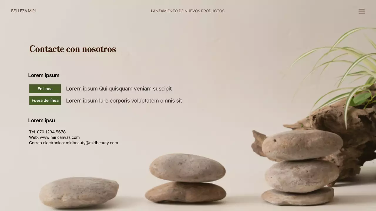 Nuevos productos capilares naturales en verde y beige