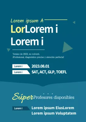 Promueve una clase de verano limpia con formas azules y verdes