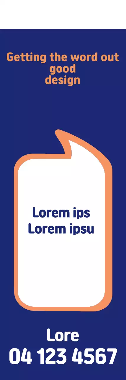 Banner promocional de design minimalista azul