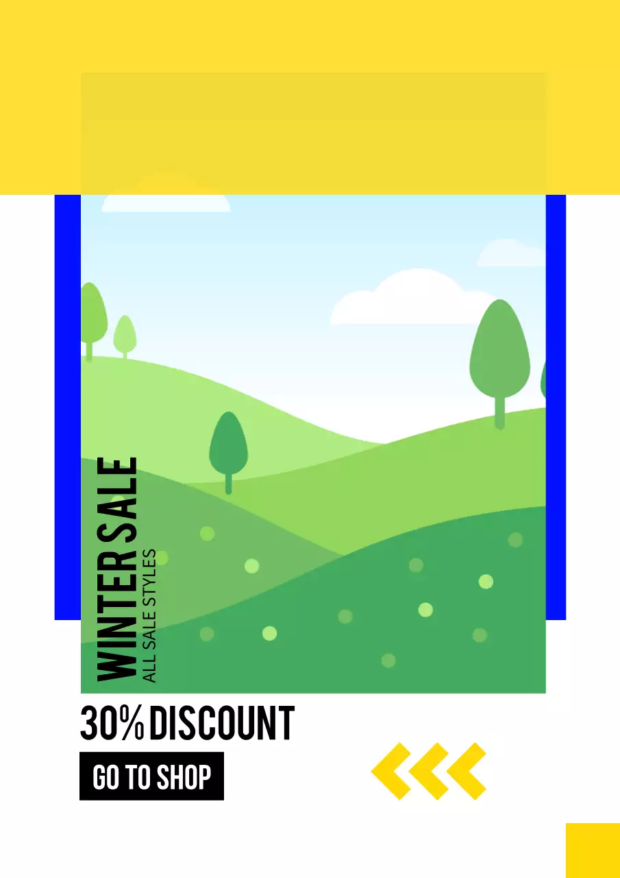 Yellow Minimal Clearance Promotion Poster