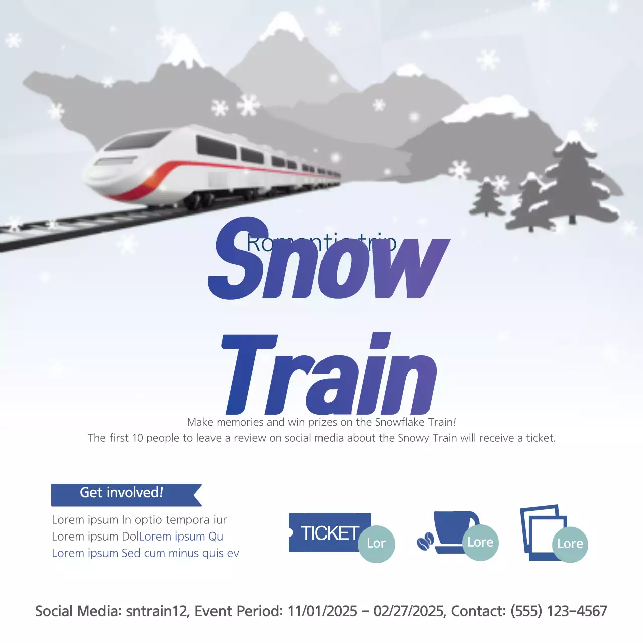 Grey Modern Train Promotion Banner