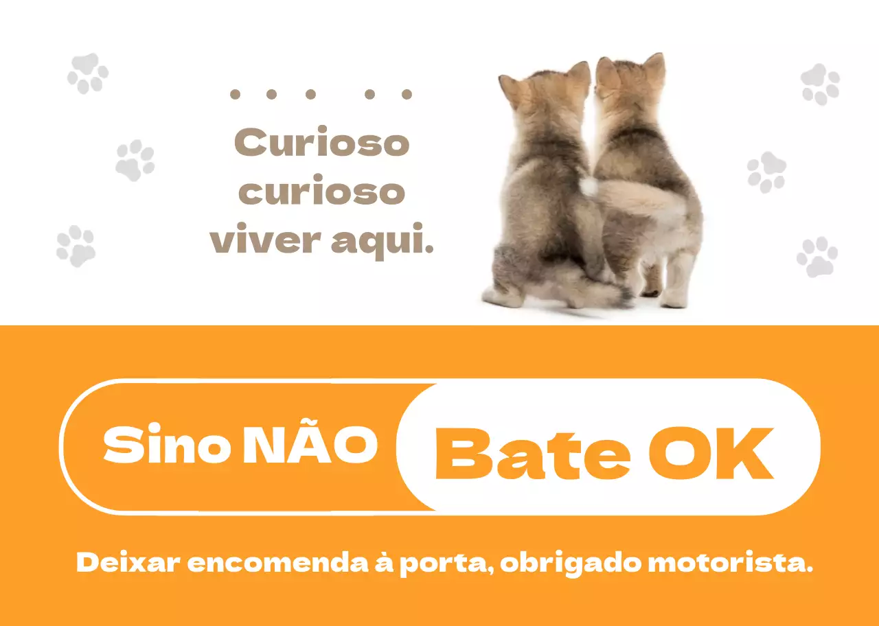 Laranja Cãozinho Fofo Casa