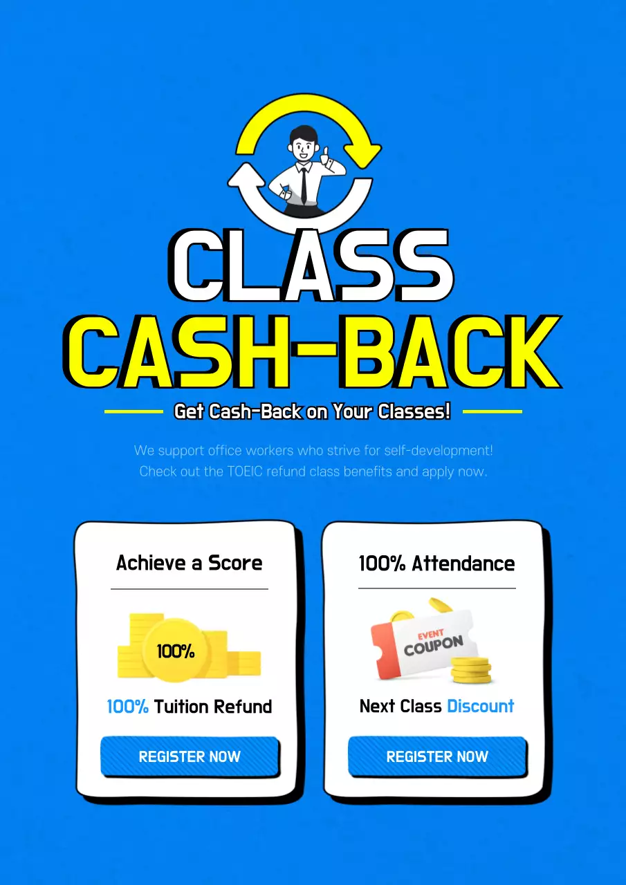 Blue Modern Class Promotion Poster