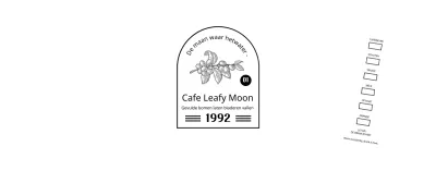 Promoot en informeer je café met een helder, zwart-wit embleemlogo