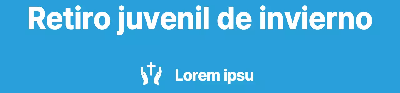 Simple, limpio símbolo logotipo estilo iglesia retiro de invierno equipo camiseta en azul y blanco