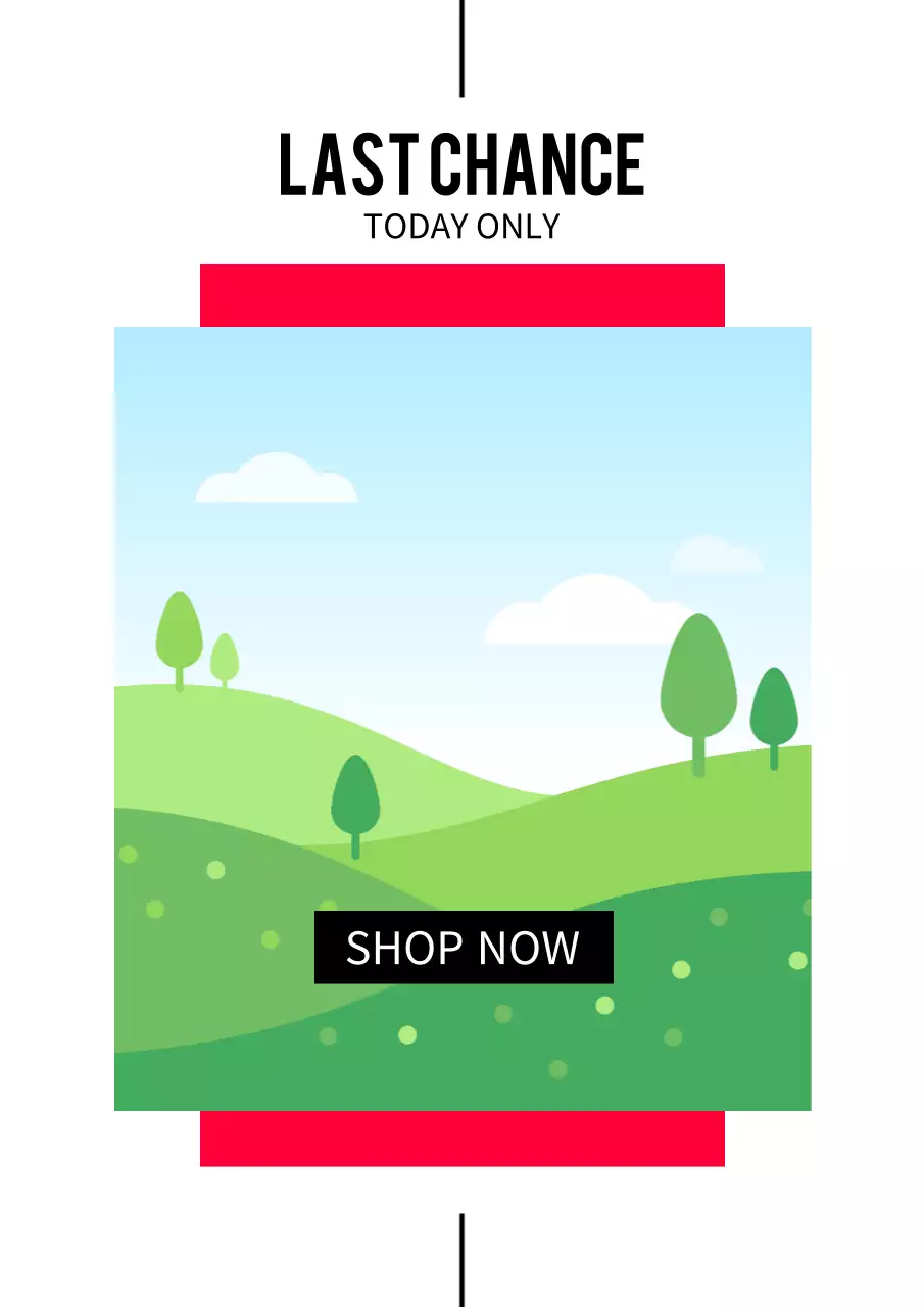 Green Simple Sale Promotion Poster