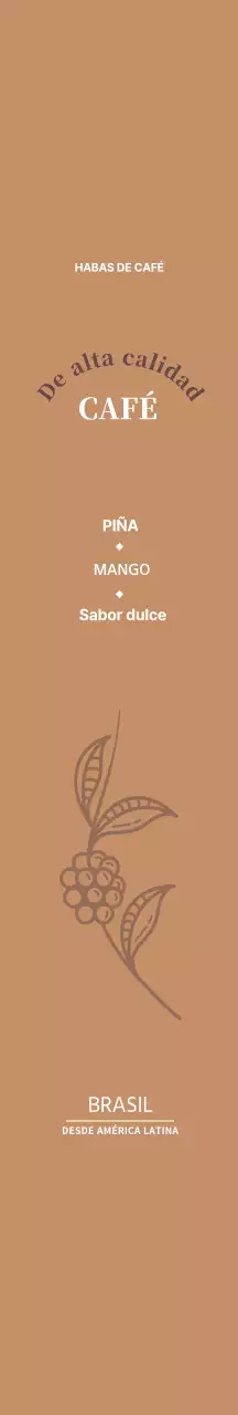 Envasado de café en grano Vincci Cafe beige ilustrado