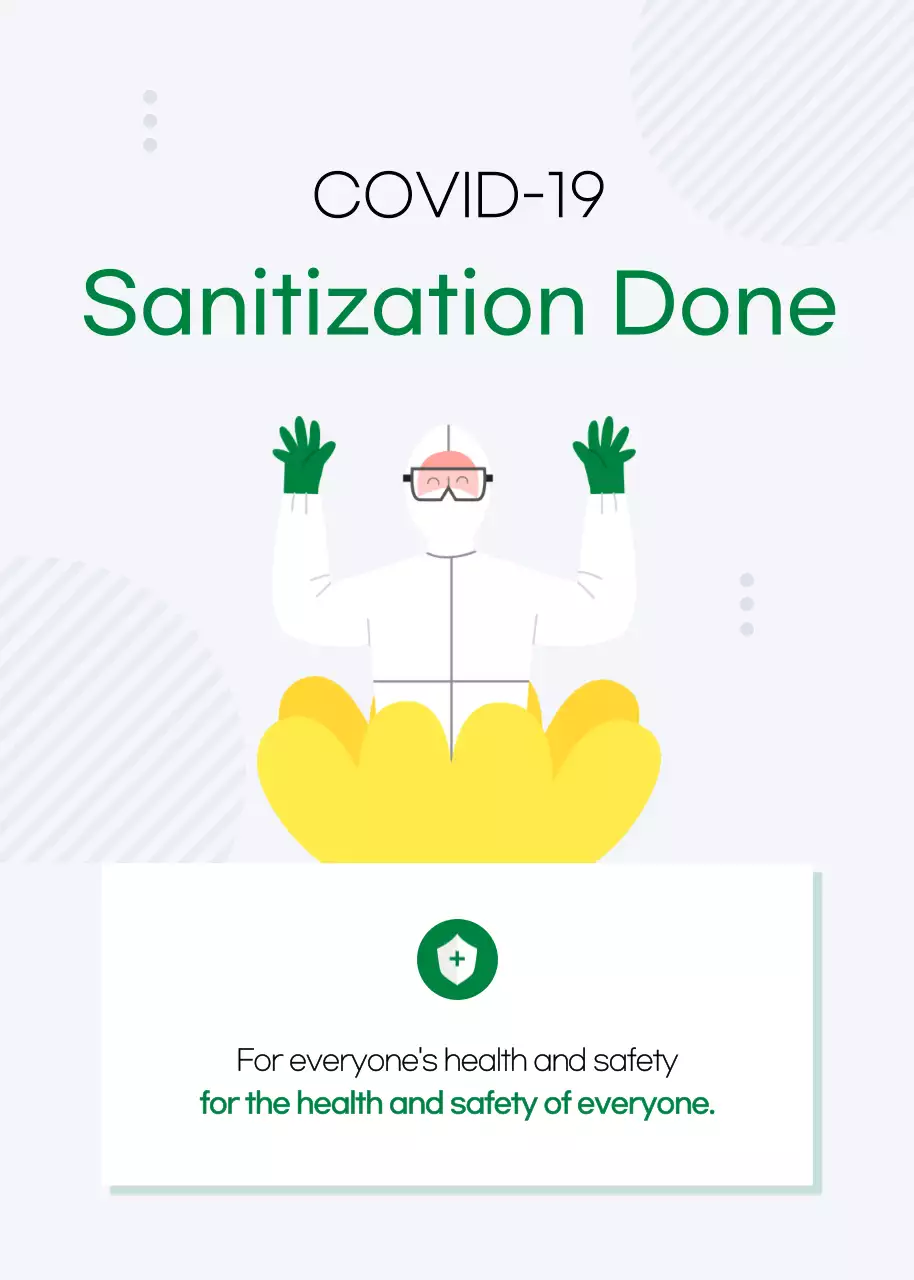 Poster Pengumuman Covid-19 Minimal Putih