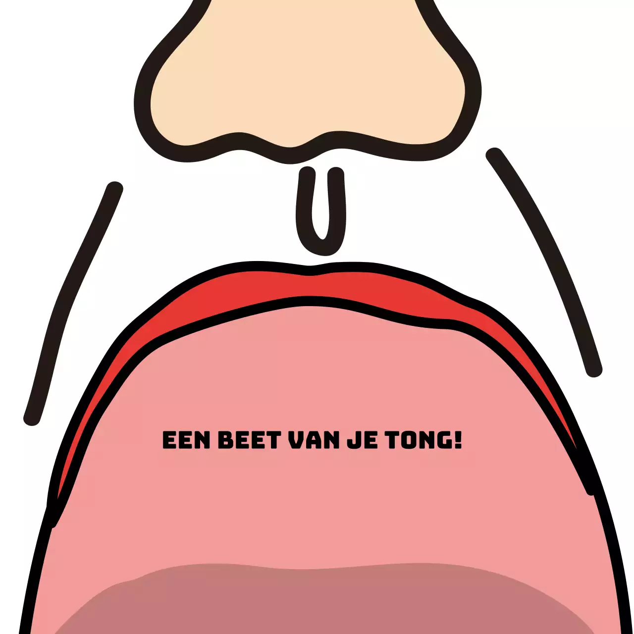 Witte illustratie grappig voedsel promotie