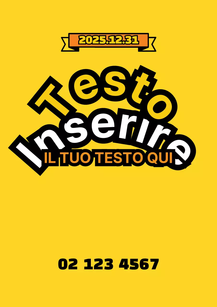 Semplice vetrina con illustrazione di un nastro giallo