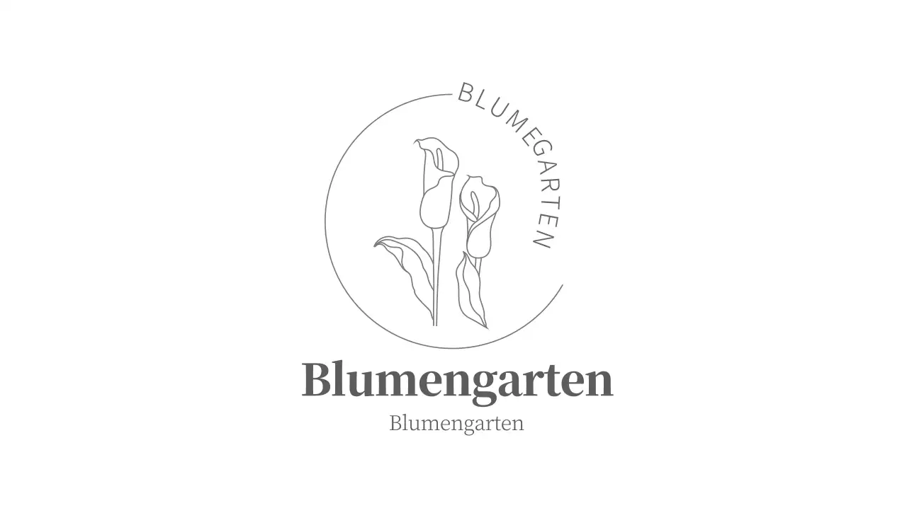 Rosa grau illustrierte Floristen-Visitenkarte