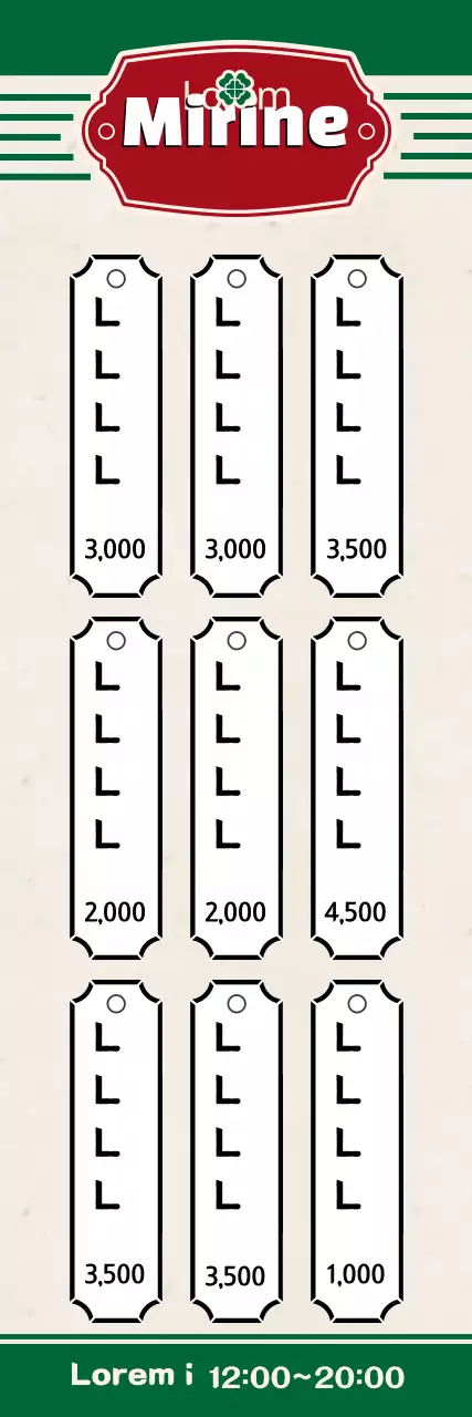 Banner de promoção de lista de preços tradicional verde