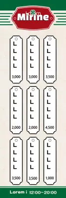 Banner de promoção de lista de preços tradicional verde