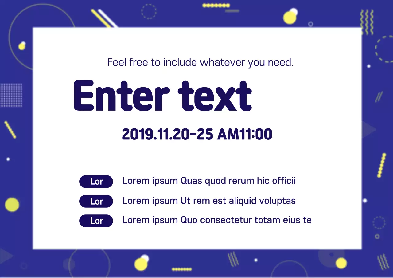 Blue Abstract Event Announcement Poster