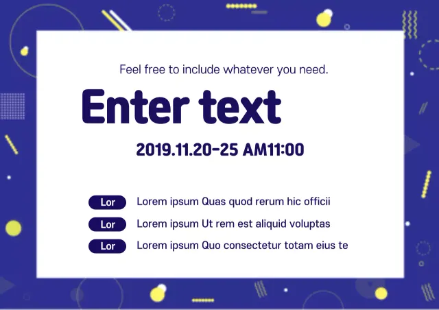 Poster Pengumuman Acara Abstrak Biru