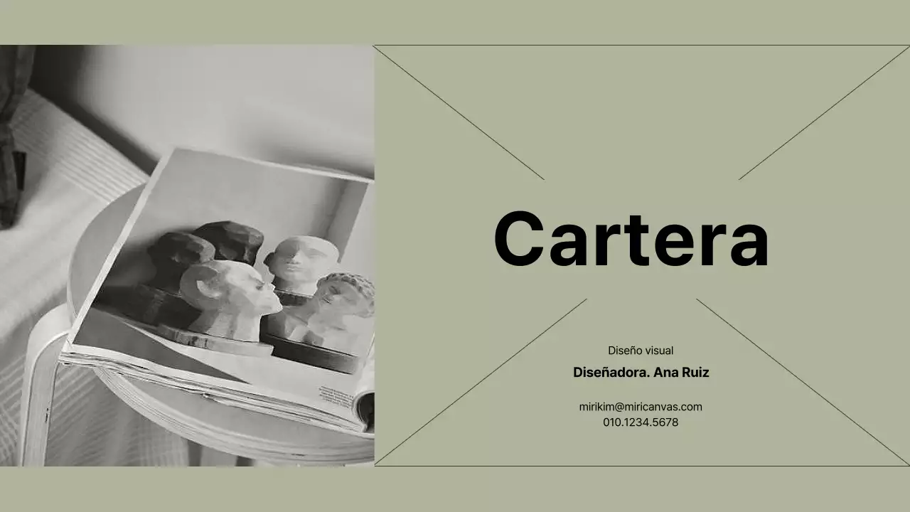 Una cartera moderna en caqui y beige