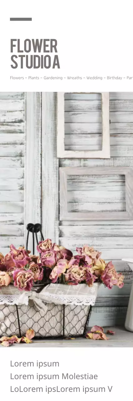 Banner de promoção de flores vintage bege