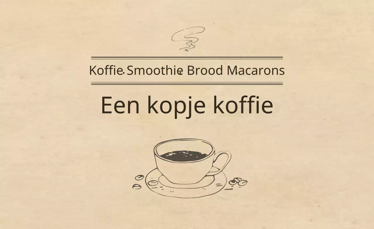 Een kopje koffie