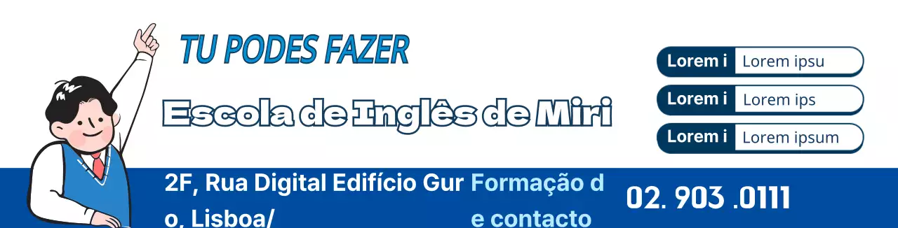 Promoção da Escola de Ilustração do Carácter Azul
