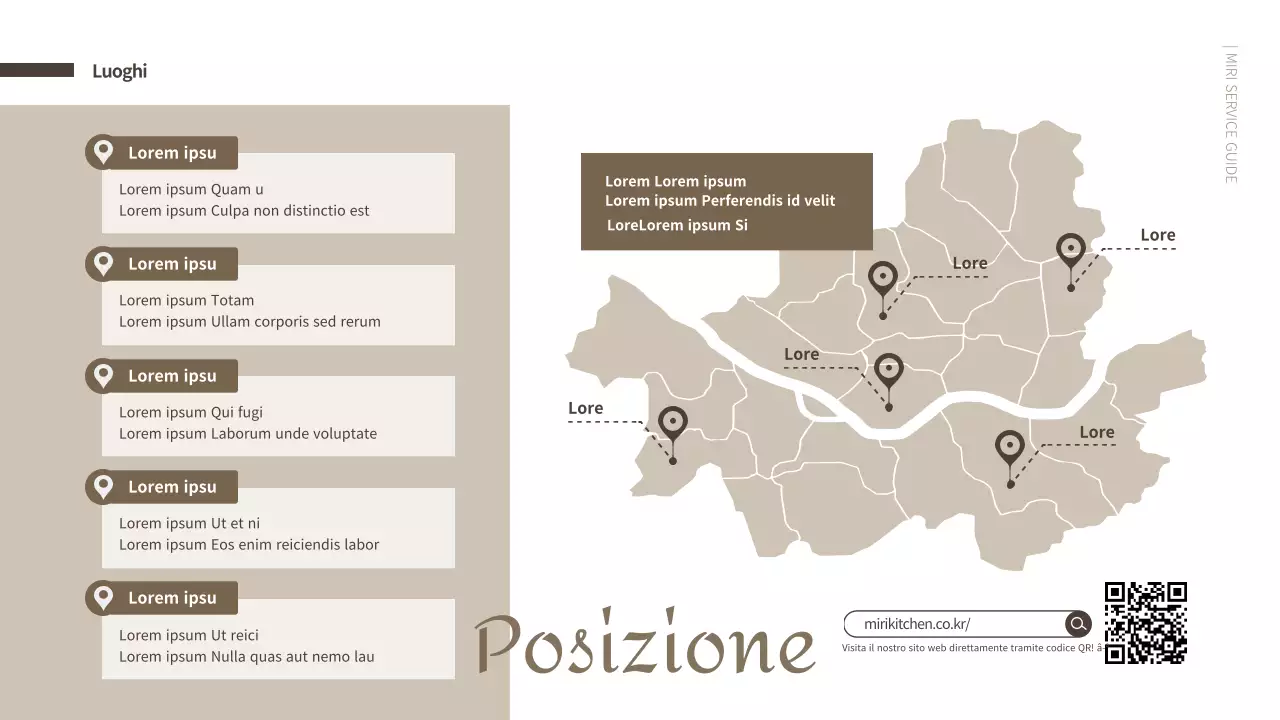 Guida al servizio di cucina condivisa ordinata in toni marroni Presentazione PPT