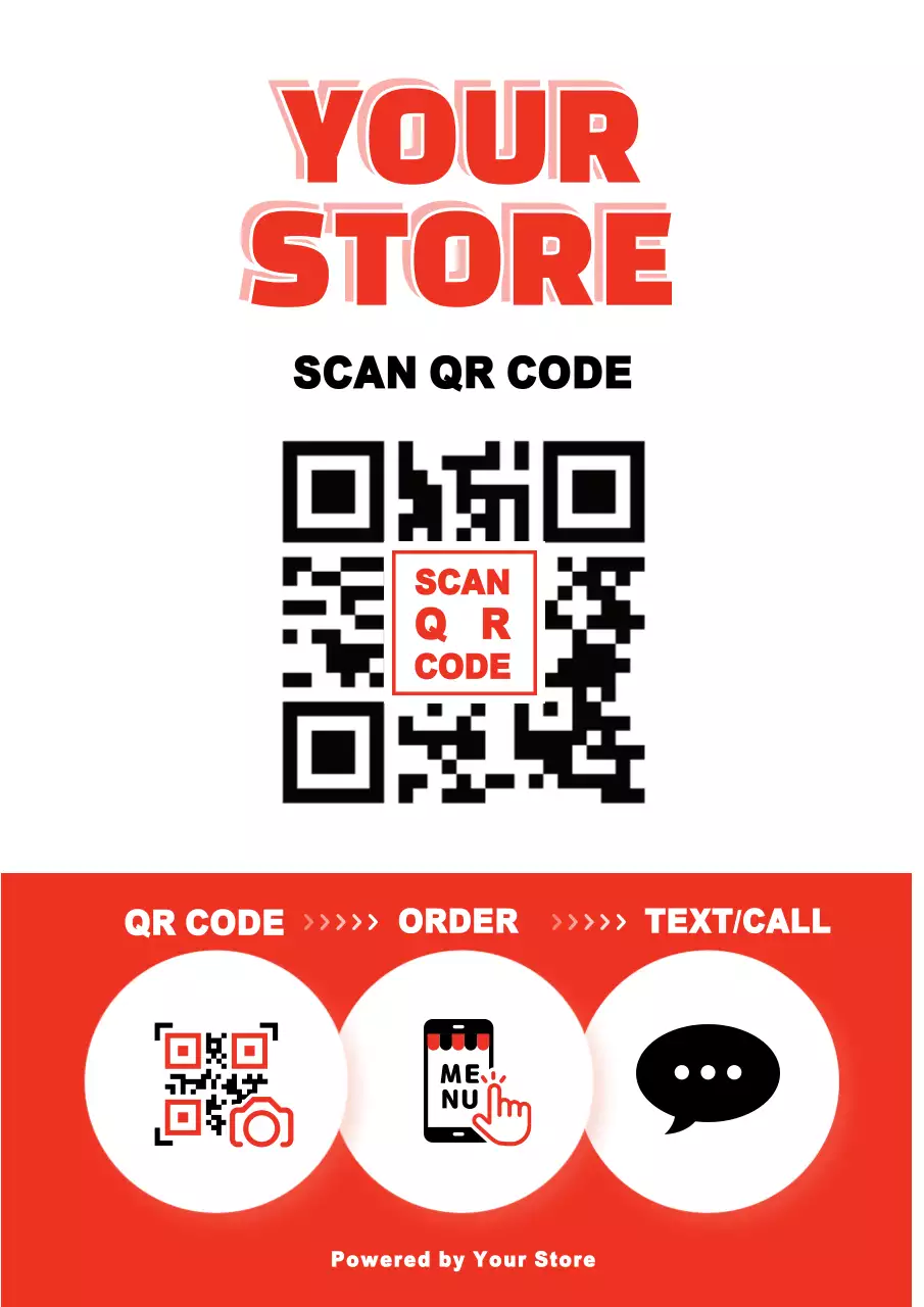 Red Modern Store Promotion Poster