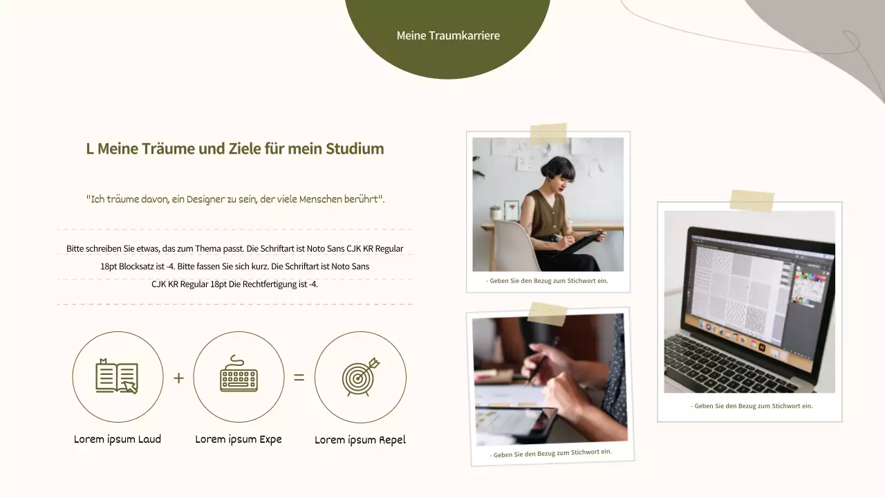 Ein spezieller Vortrag über pastellfarbene, geschwungene Muster in Karrierewegen
