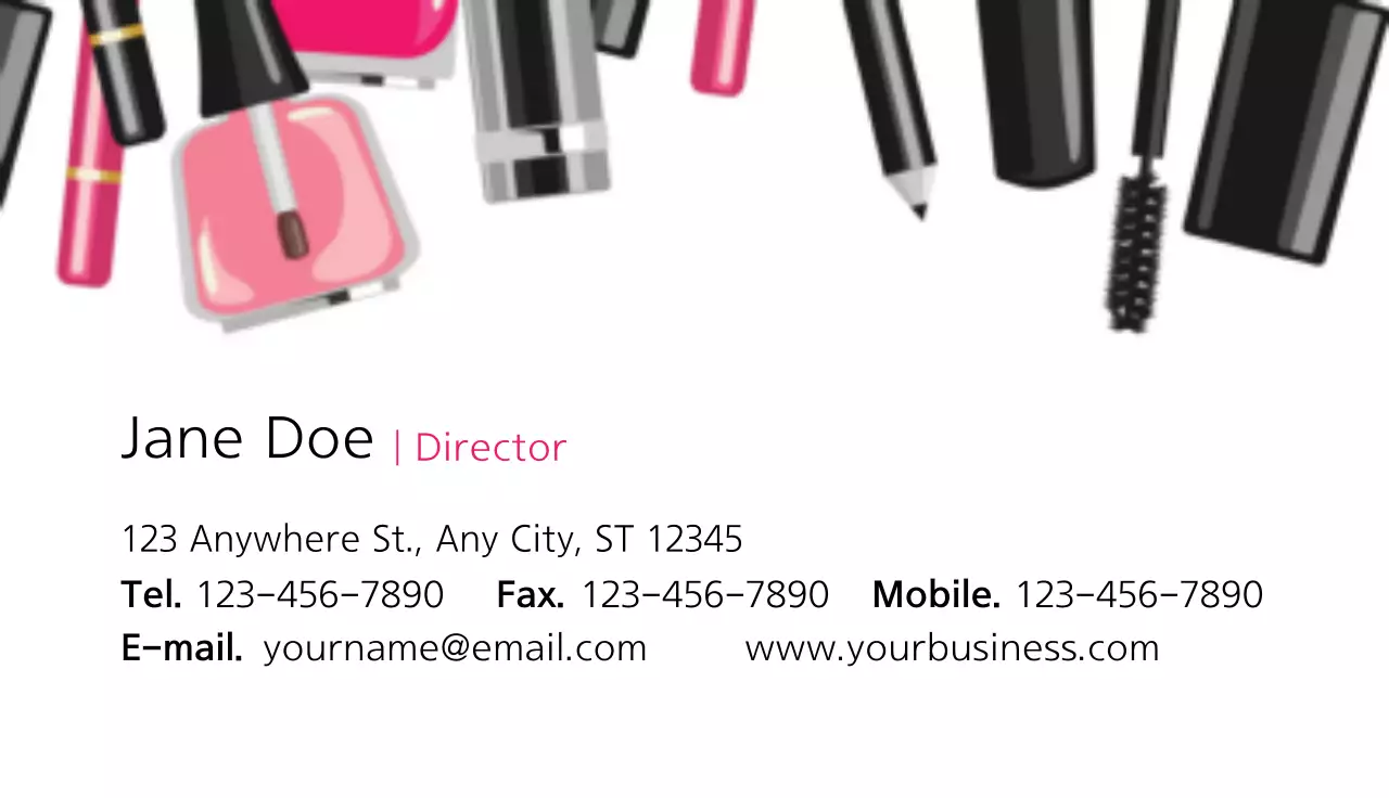 Pink Modern Beauty Business Card