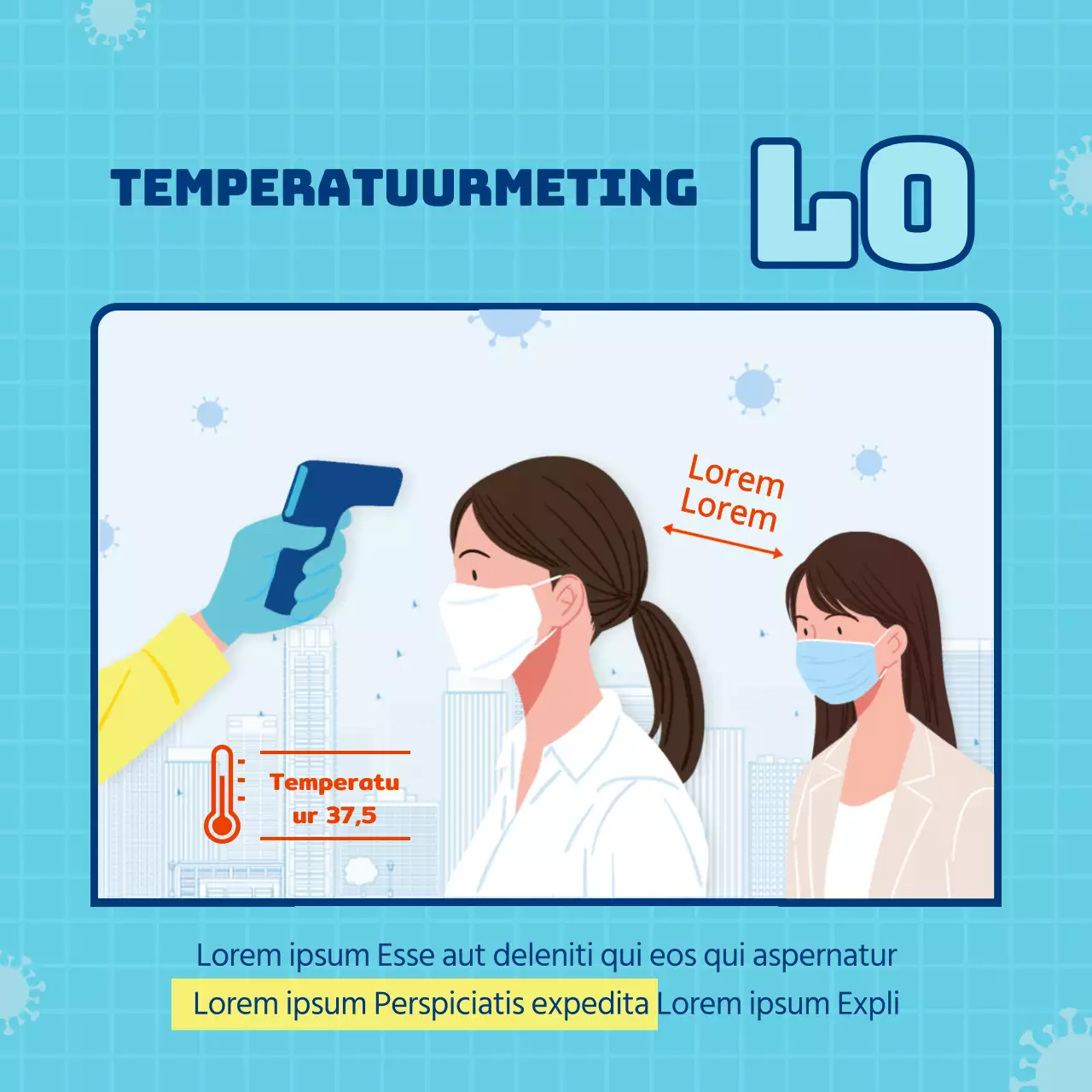 Blauwe Corona Temperatuur Screening Richtlijnen