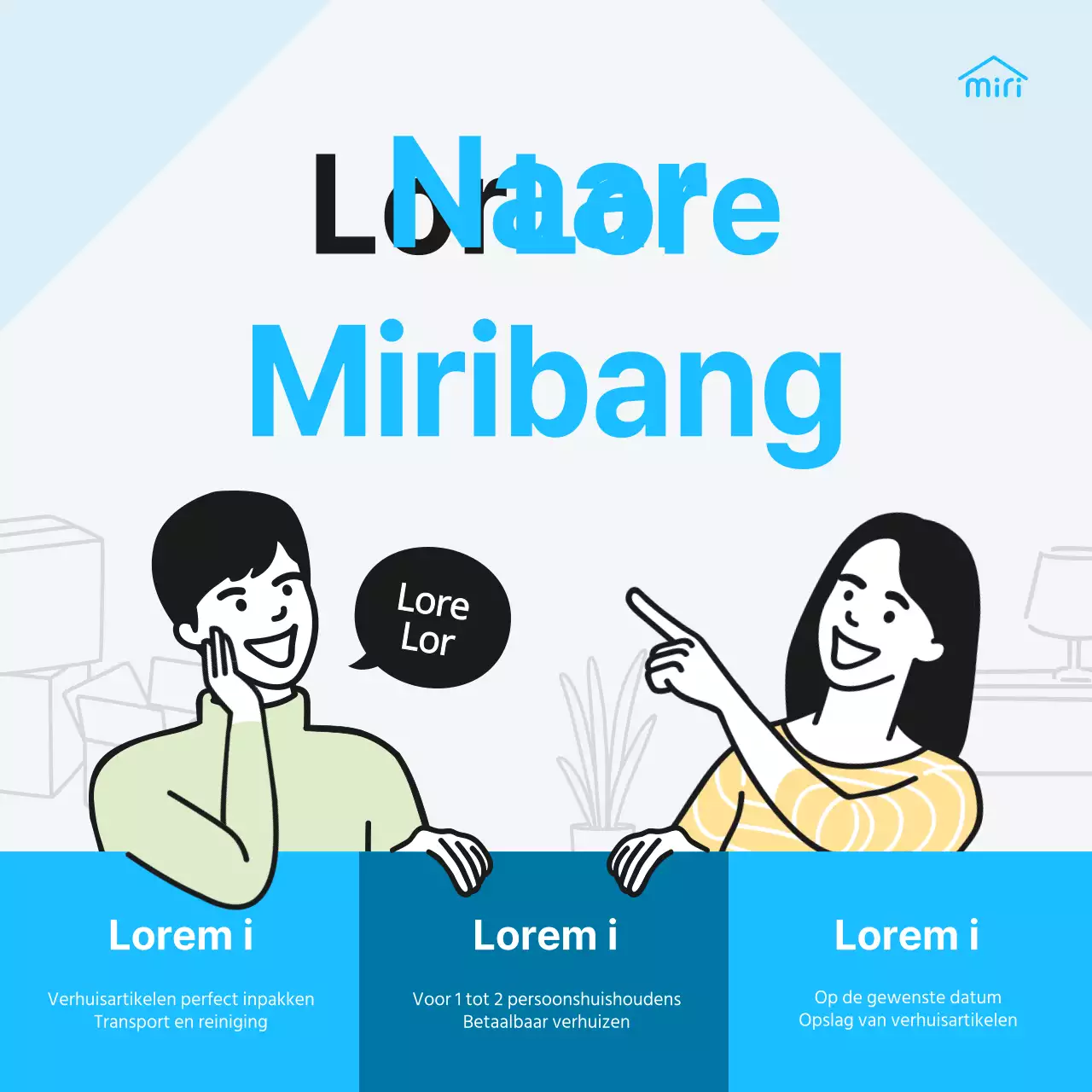 Eenvoudig blauw woonkamer thema om bewegen te bevorderen