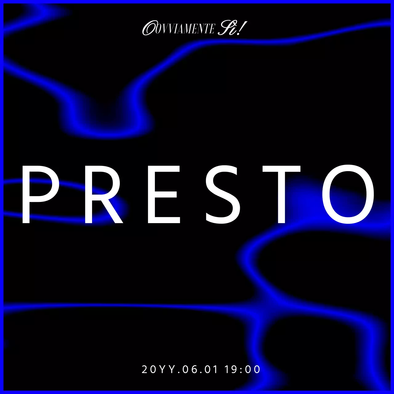 Un fascio d'umore alla moda con marchio in blu e verde fluorescente