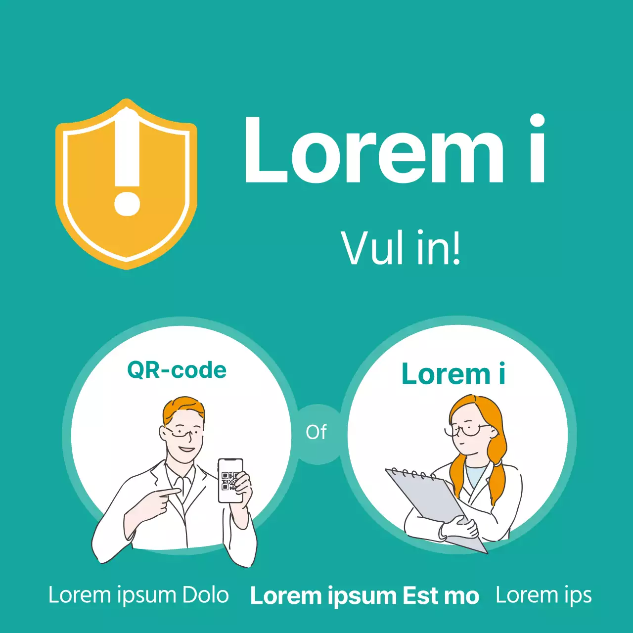 Keurig blauw geïllustreerde coronavirus sign-in labels