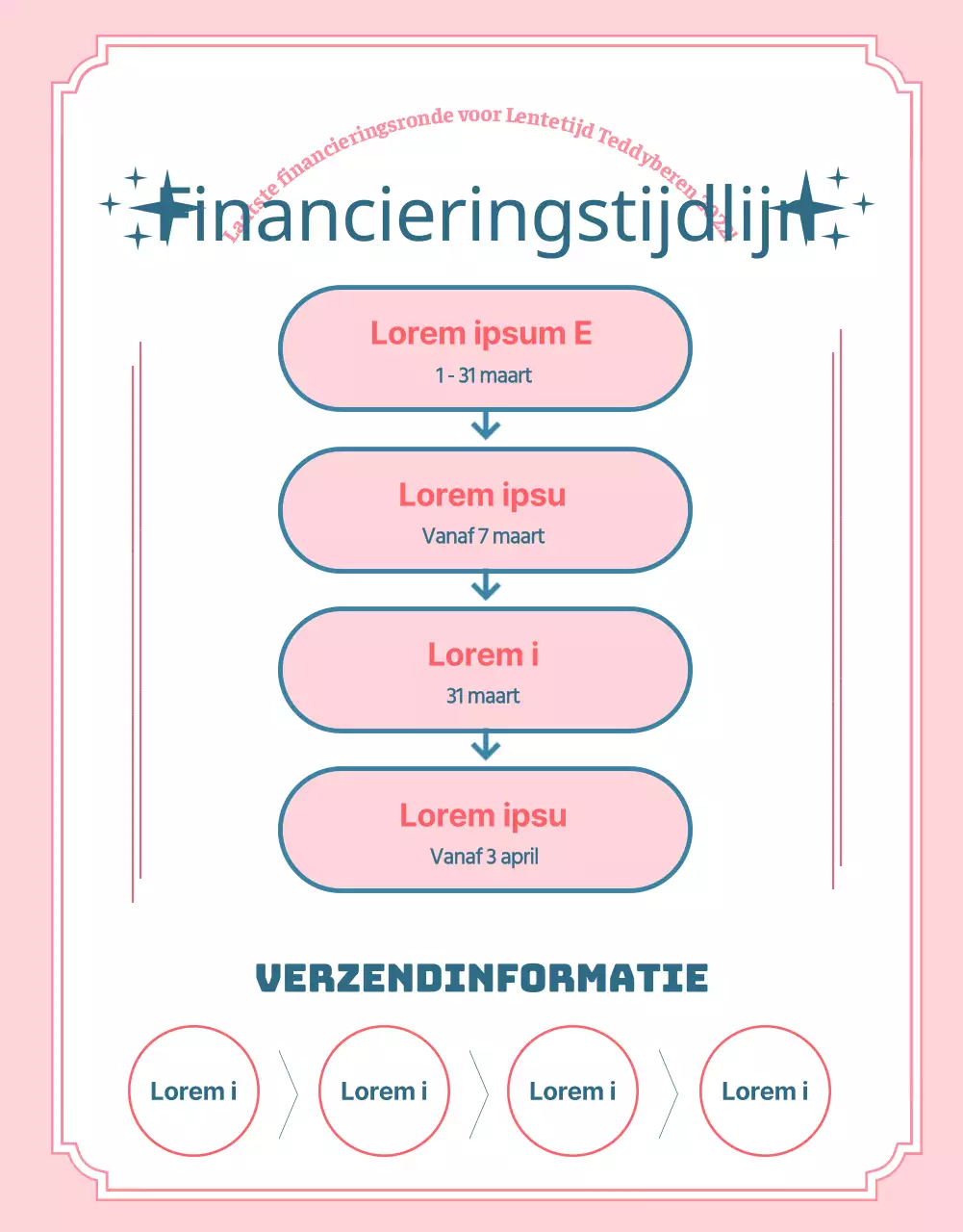 Een financieringspitch voor een roze en lichtblauwe knuffelpop