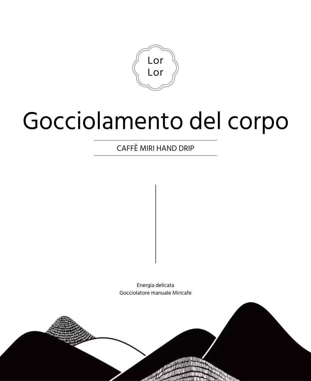 Concetto di illustrazione di montagna in bianco e nero