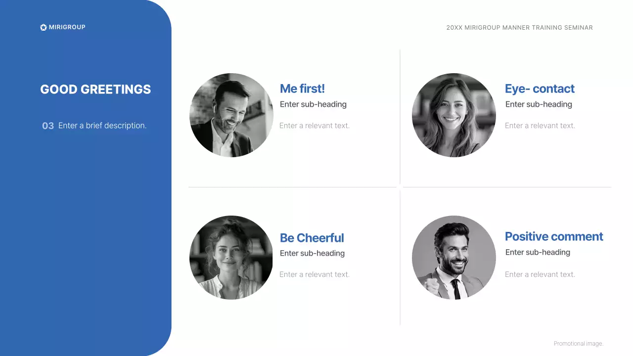Blue Professional Training Manual Presentation