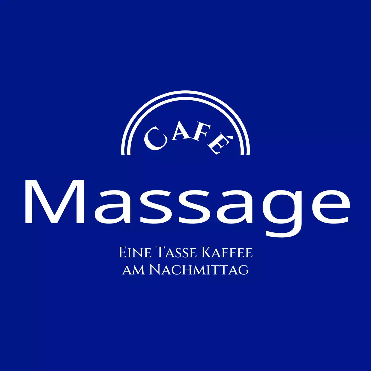 Logoisierte Schürze mit dem Logo des Cafés in geschwungenen Linien