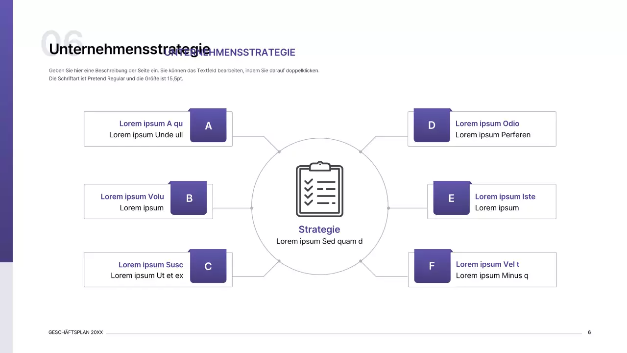 Business-Plan-Präsentation Kit mit lila Gradient Index-Konzept