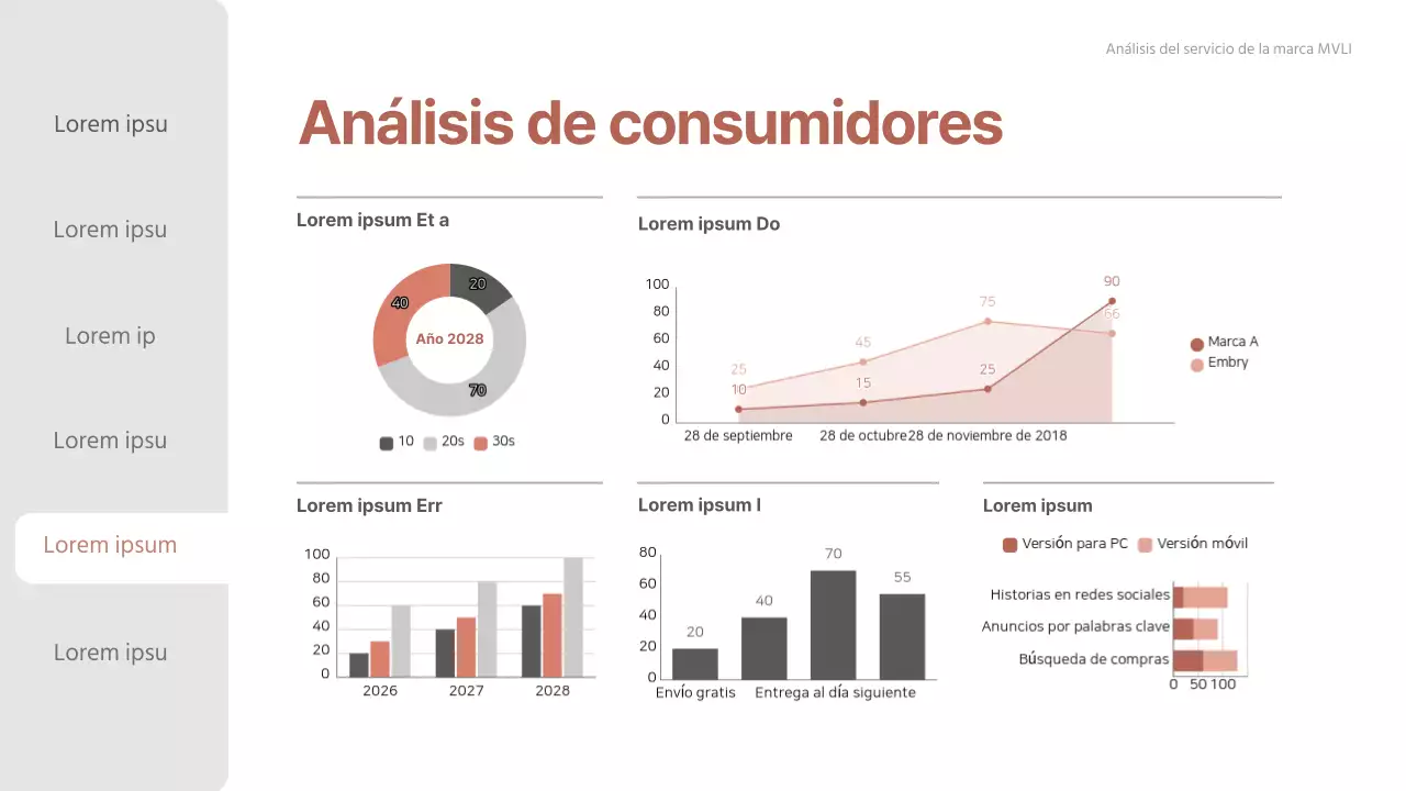 Informe de consultoría limpio degradado rosa-beige