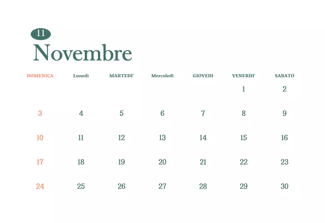 Calendario dei bar con i consigli per le bevande del mese