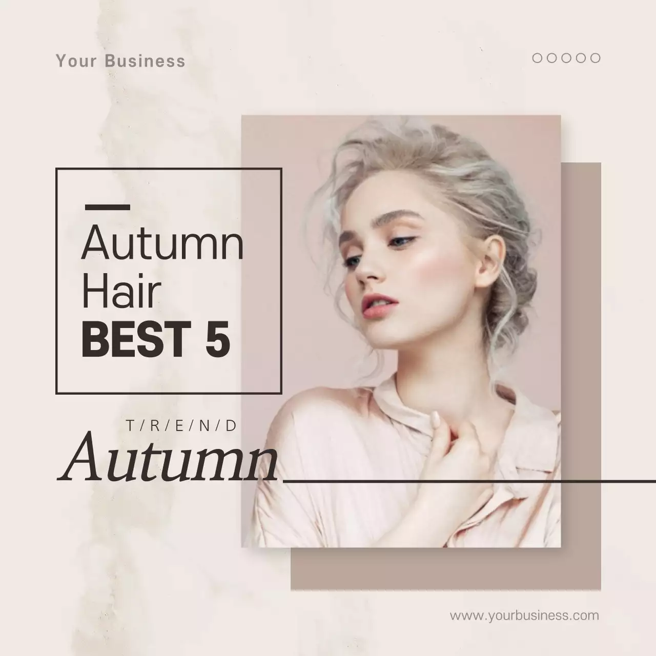 Beige Minimalist Hair Promotion Instagram Carousel