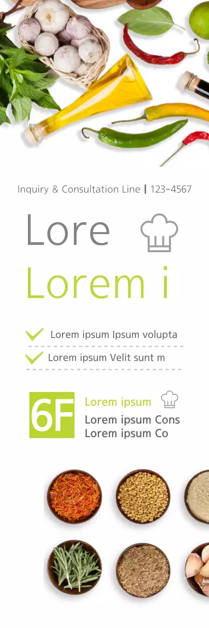 Banner Promocional de Culinária Moderna Branca